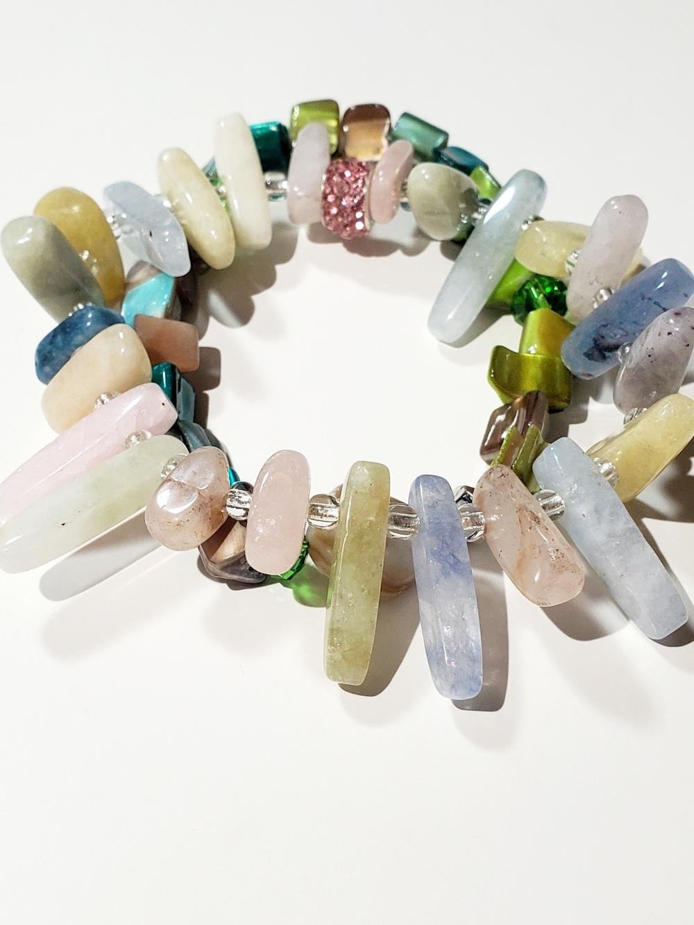 Multicolor Gemstone Stretch Bracelet Set - Women Jewelry